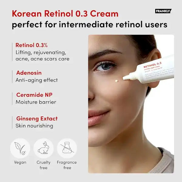 كريم ريتينول 0.3% لتجديد البشرة وتقليل التجاعيد من فرانكلي – 20 مل