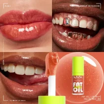 زيت وملمع شفاه ملون بترطيب ولمعان عالي فات اويل ليب دريب من نيكس – 4.8 مل